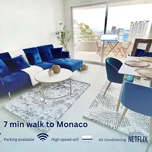 Luxurious Flat At 5 Min By Walk To Monaco, Free Parking And Sea View Appartamento